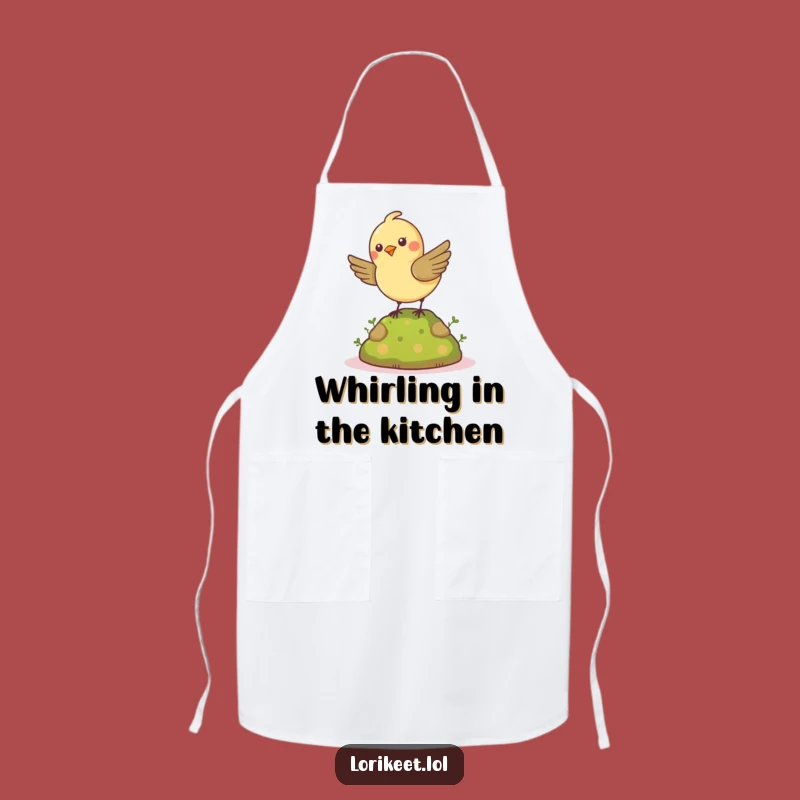 Funny Cheerful Bird Apron: Energetic Chef Bird, Unique Funny Gift