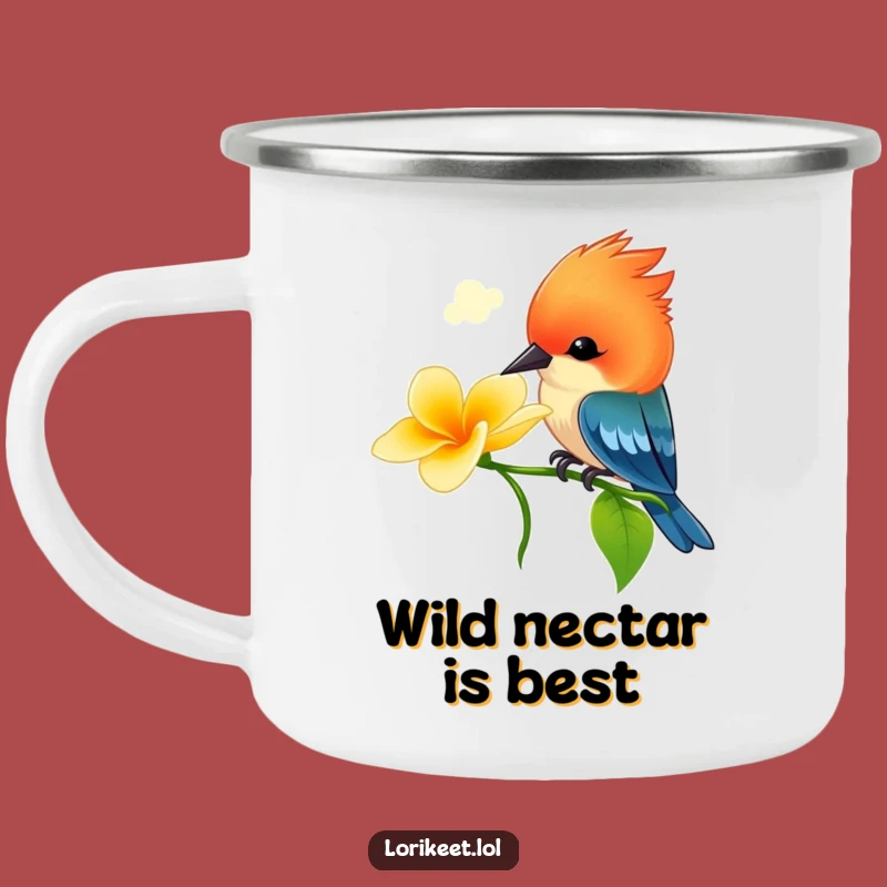 Funny Crested Bird Camping Mug: Durable & Playful Nectar Sipper, Great Funny Gift