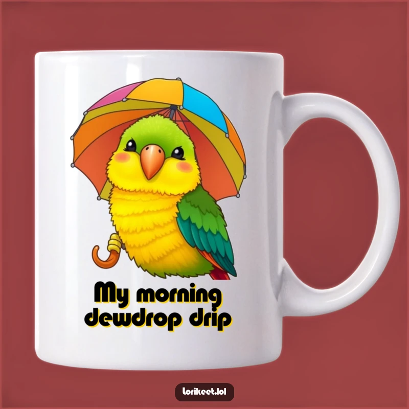 Funny Lorikeet Umbrella Pecking Mug: A Hilarious Bird Gift for Bird Lovers