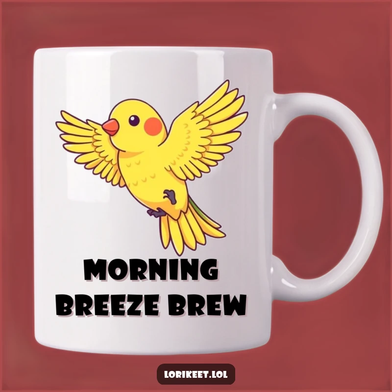 Funny Wind Rider Lorikeet Mug: Playful Bird Design, Perfect Funny Gift