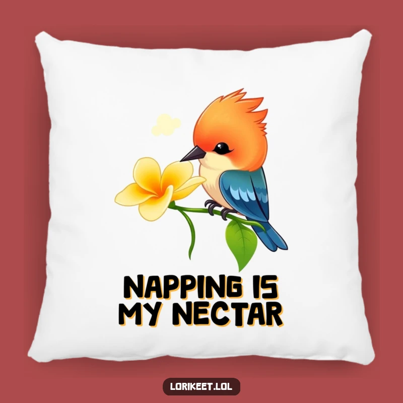 Funny Vibrant Bird Pillow: Cozy Nectar Sipper Cushion, Adorable Funny Gift