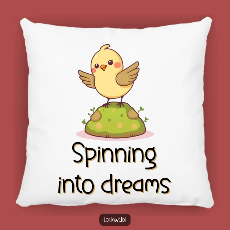Funny Spinning Bird Pillow: Cozy Cheerful Cushion, Adorable Funny Gift