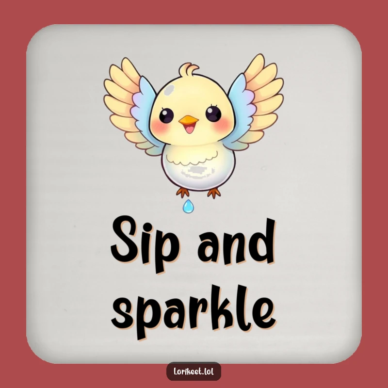 Funny Happy Bird Coaster: Iridescent Catcher Protector, Charming Funny Gift