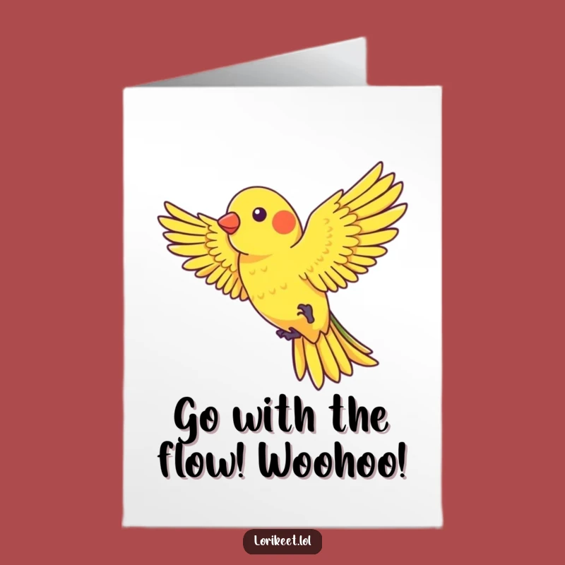 Free Printable Congrats Card: Soaring Lorikeet Downloadable Gift for Taking Flight