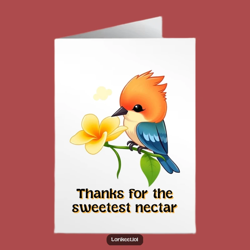 Free Printable Thank You Card: Funny Bird Expresses Gratitude, Downloadable Gift