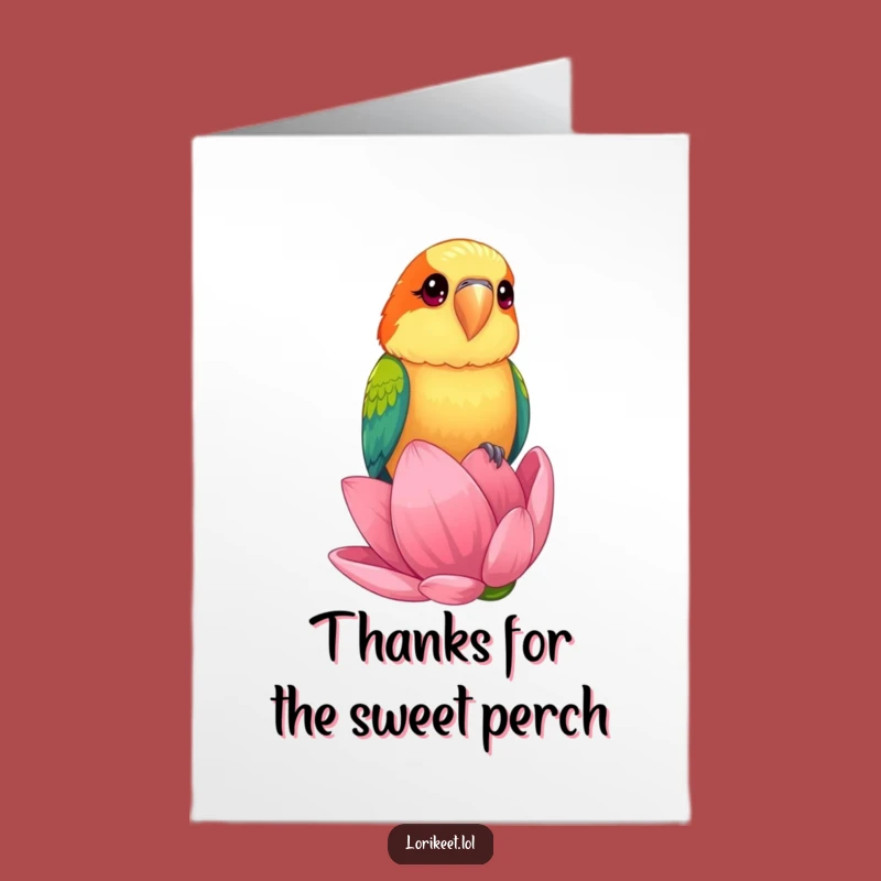 Free Printable Thank You Card: Lorikeet's Gratitude Downloadable Gift for Sweet Thanks