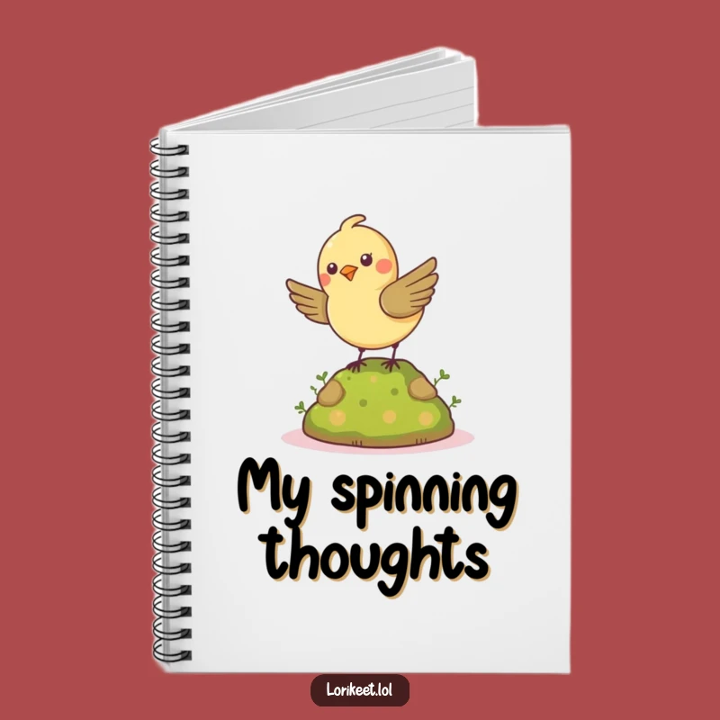 Funny Spinning Bird Notebook: Cheerful Energy Journal, Perfect Funny Gift