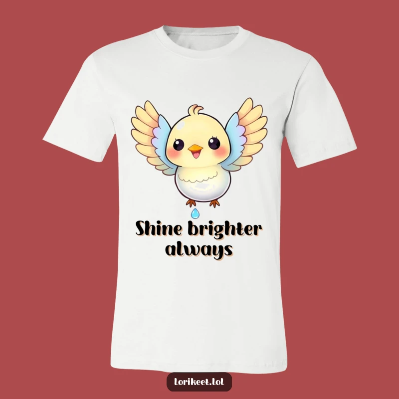 Funny Happy Bird T-Shirt: Iridescent Wings Design, Ideal Funny Gift