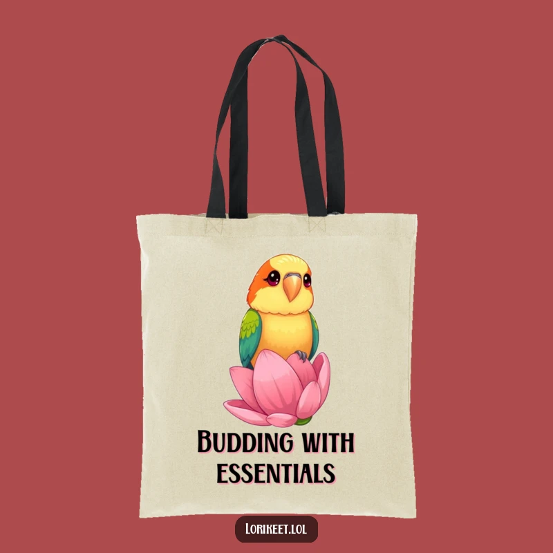 Funny Lorikeet Flower Tote Bag: Curious Bird Carryall, Perfect Funny Gift
