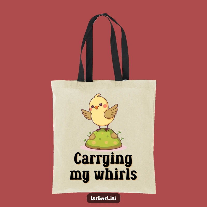 Funny Spinning Bird Tote Bag: Petite Energy Design, Practical Funny Gift