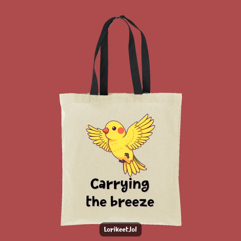 Funny Wind Rider Lorikeet Tote Bag: Playful Carryall, Perfect Funny Gift
